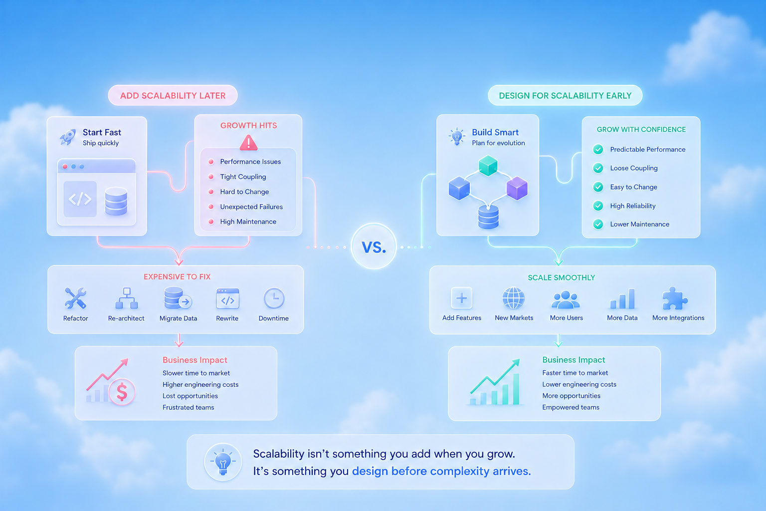 Why adding scalability later is one of the most expensive engineering decisions