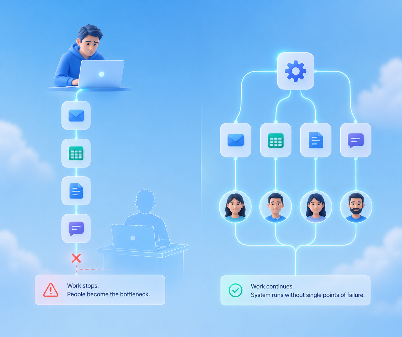 If one person leaving breaks your workflow, you don’t have a system.